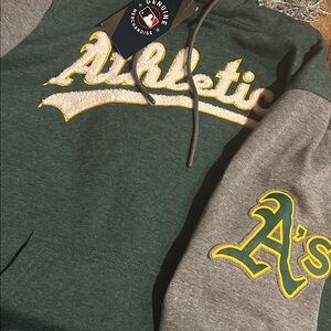Athletics Green and Gray Men's Hoodie